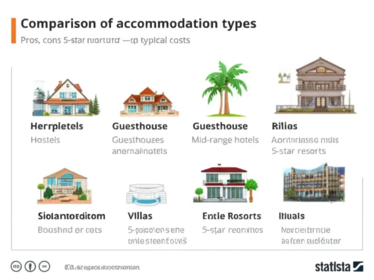 Comparing Accommodation Types: Hostels, Guesthouses, Mid-Range Hotels, Villas, and 5-Star Resorts — Pros, Cons, and Typical Costs