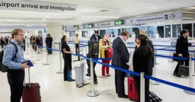 Entry requirements, arrival, and immigration procedures — landing cards, passport control, customs, health checks, and visa extensions