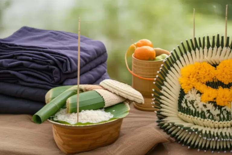 Preparing respectfully: dress code, etiquette, and what to bring for morning alms giving and evening krathong ceremonies