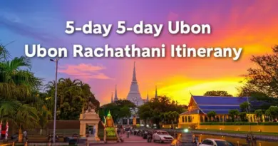 Day-by-day breakdown: Must-see sights, timing, and travel logistics for each of the 5 days in Ubon Ratchathani