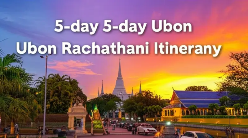 Day-by-day breakdown: Must-see sights, timing, and travel logistics for each of the 5 days in Ubon Ratchathani