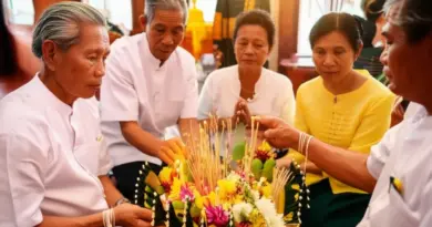 How do the main components and sequence of a traditional Isaan blessing ceremony (Baci) unfold, and what are the symbolic objects and actions?