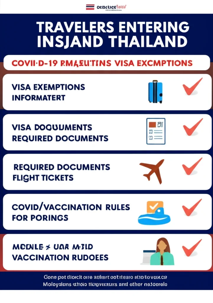 How to check visa and entry requirements for Malaysians and other nationals entering Thailand (visa exemptions, e-visa, documents, COVID and vaccination rules)
