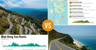 Route Overviews and Day-by-Day Itineraries: Detailed Maps, Distance, Elevation, and Recommended Stops for the Mae Hong Son Loop vs Southern Coastal Routes