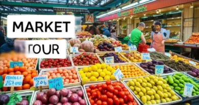 What to expect at the market tour — ingredients, vendor interactions, seasonal produce, and allergy/vegetarian options