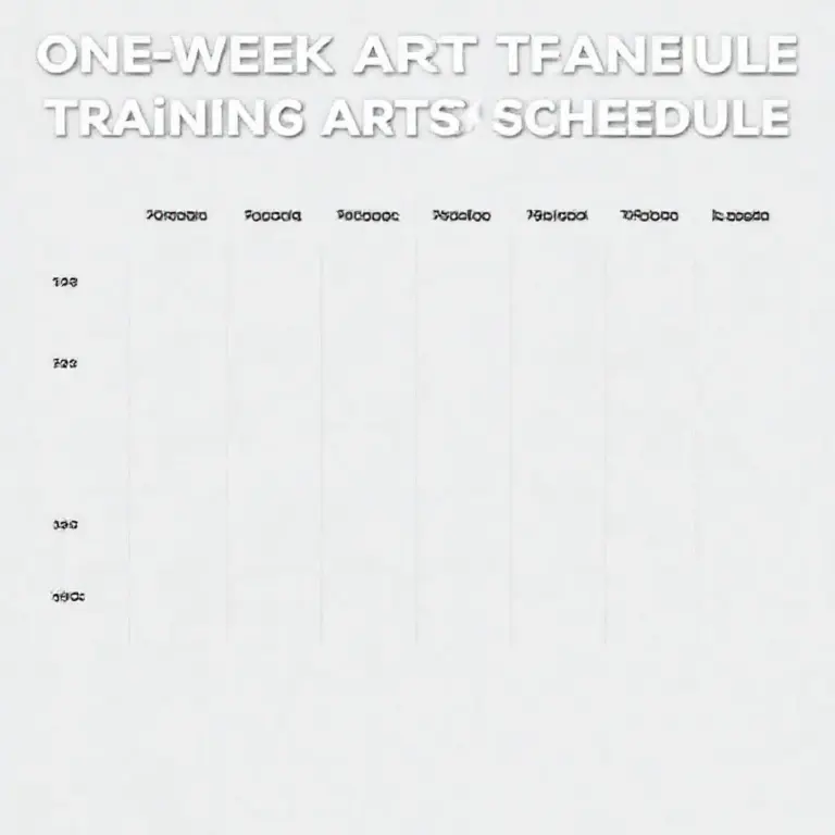 Day-by-Day 1-Week Training Schedule: Warm-ups, Technique Sessions, Sparring, and Conditioning