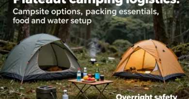 Camping Logistics on the Plateau — Campsite Options, What to Pack, Food & Water Strategies, and Overnight Safety