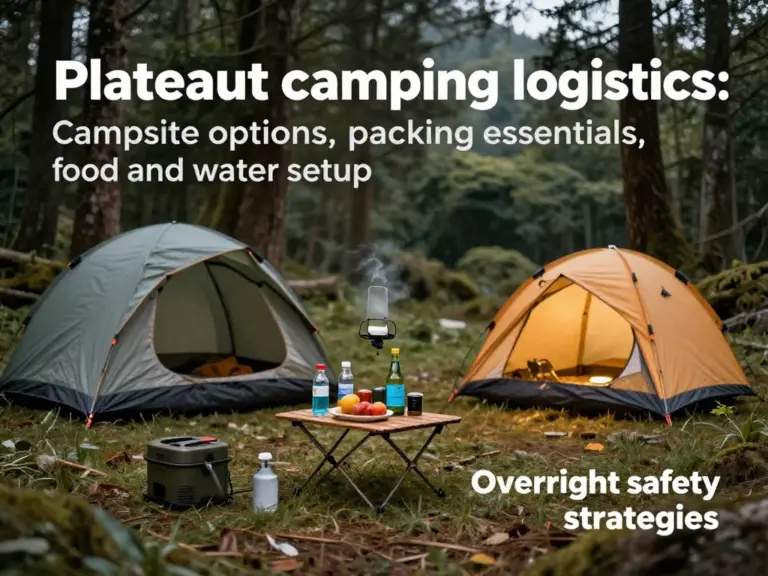 Camping Logistics on the Plateau — Campsite Options, What to Pack, Food & Water Strategies, and Overnight Safety