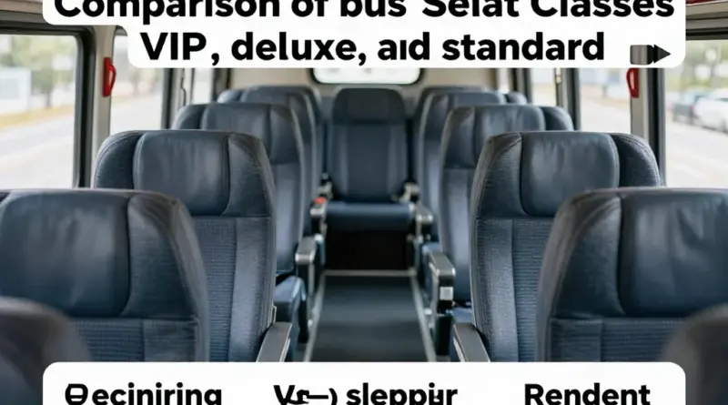 Choosing the Right Seat Class: differences between VIP, deluxe, and standard buses, legroom, sleeper options, and who should pick each class