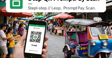 Paying Like a Local: Step-by-step QR PromptPay payment flow, using cards at shops/restaurants, and tips for tuk-tuks, markets, and street vendors