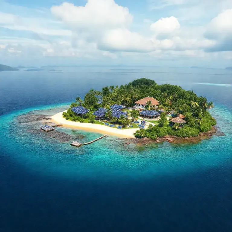 Renewable energy solutions powering island resorts — solar PV, battery storage, microgrids, and hybrid systems adapted to Koh Kood