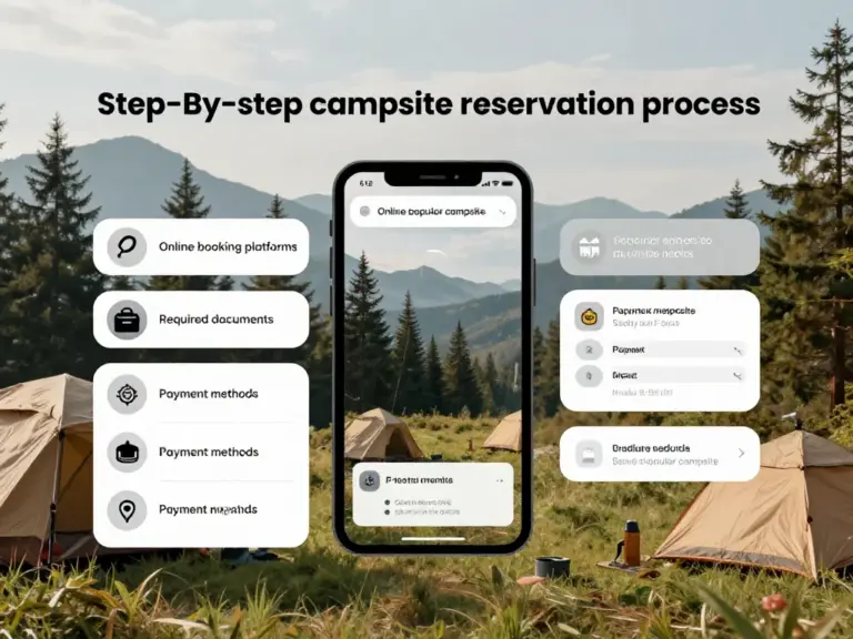 Step-by-step reservation process: booking platforms, required documents, payment methods, and tips to secure popular campsites