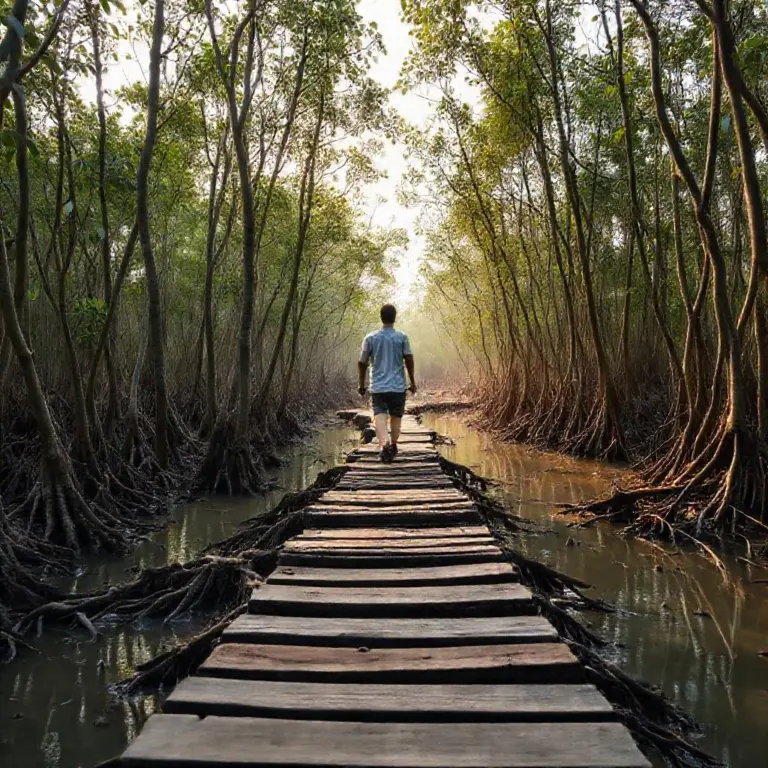 Step-by-step walking meditation techniques tailored for mangrove environments