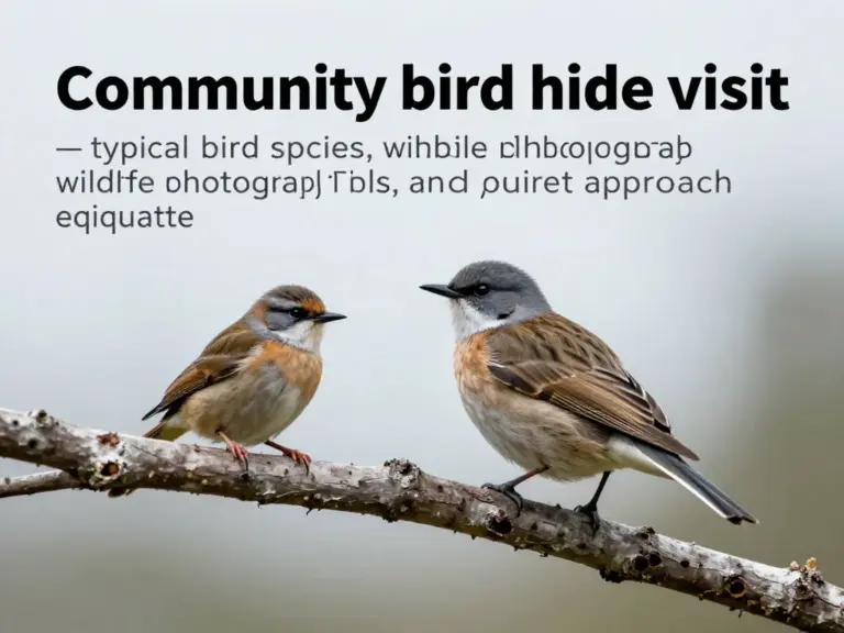 What to expect at the community bird hide: species you’ll see, photography tips, and quiet-approach etiquette