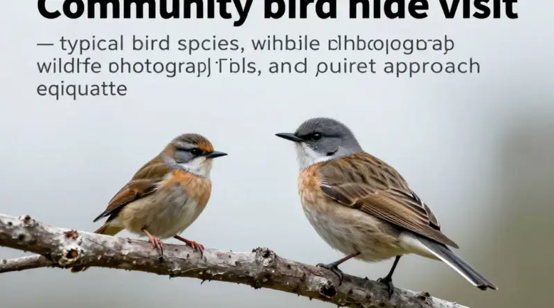 What to expect at the community bird hide: species you’ll see, photography tips, and quiet-approach etiquette