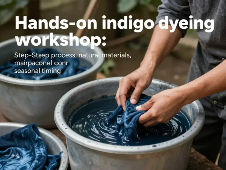 What to expect in a workshop: step-by-step indigo dyeing process, materials, seasonal timing, and how to prepare for a hands-on experience