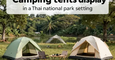 What types of tents and equipment are available in Thai national parks and how to choose the right gear for your trip