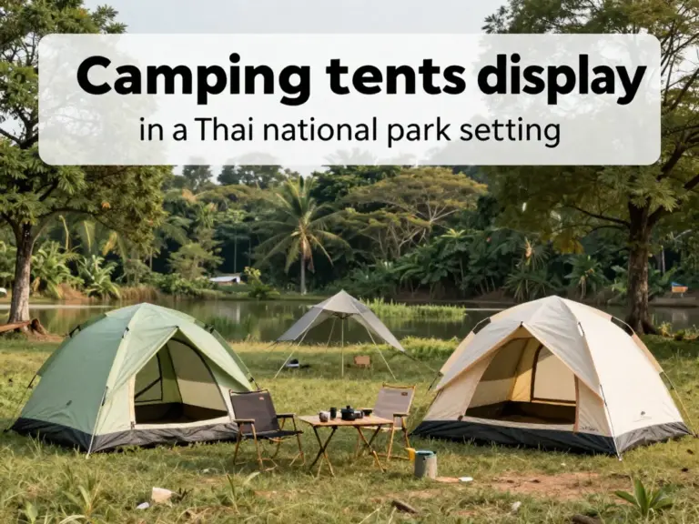 What types of tents and equipment are available in Thai national parks and how to choose the right gear for your trip
