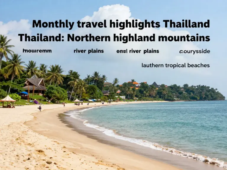 Best Regions to Visit Each Month: Northern Highlands, Central Plains, Northeastern Isan, and Southern Beaches