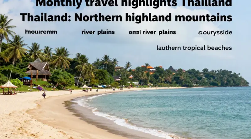 Best Regions to Visit Each Month: Northern Highlands, Central Plains, Northeastern Isan, and Southern Beaches