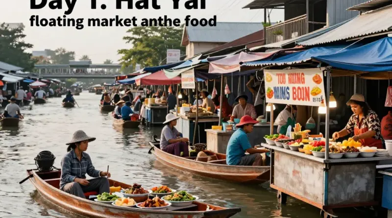 Day 1: Explore Hat Yai’s Floating Markets and Street Food — where to go, opening times, must-try dishes, and tips for bargaining and getting there
