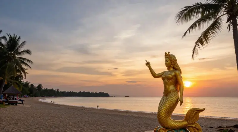 Day 2: Songkhla Highlights — Samila Beach, Golden Mermaid, coastal viewpoints, sunset spots, and local cultural attractions