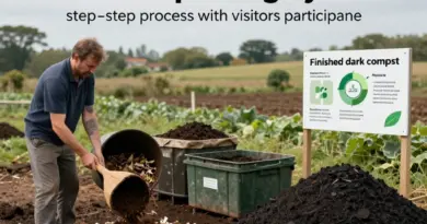How the farm’s composting system works: step-by-step process, visitor participation, and environmental impact