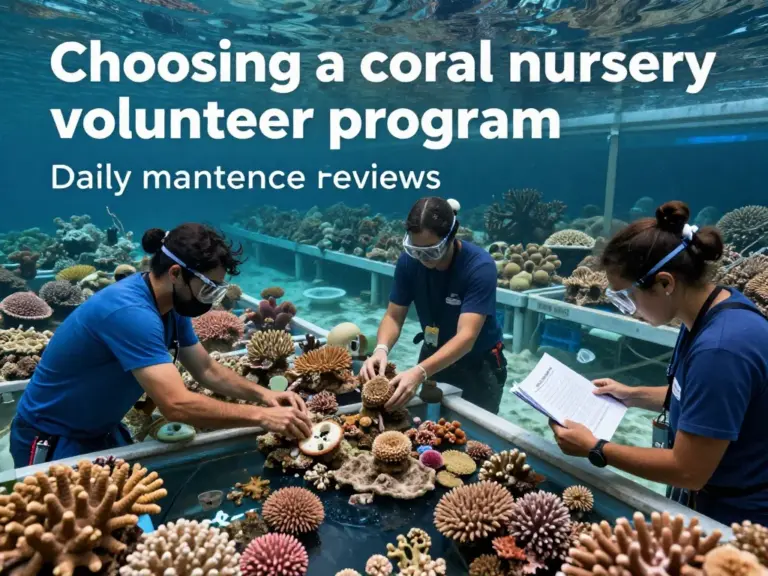 How to choose the right coral nursery volunteer program: certifications, daily tasks, duration, costs, and reviews