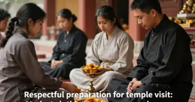 How to prepare respectfully: clothing, offerings, and behaviors for participants and tourists