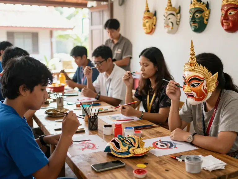 Khon Mask Painting Class at Bang Sai Arts and Crafts Center: What to Expect and How to Join