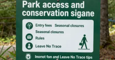 Permits, rules, and conservation — entry fees, seasonal closures, park regulations, and Leave No Trace tips
