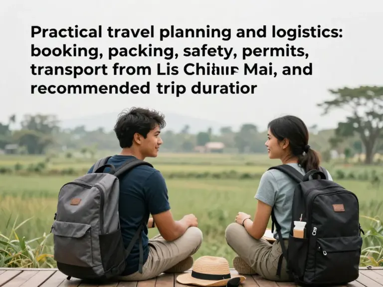 Practical planning and logistics — how to book, what to pack, safety, permits, transport from Chiang Mai, and recommended duration