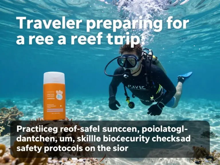 Preparing for your trip and on-site training: reef-safe sunscreen, dive/snorkel skills, biosecurity, and safety protocols