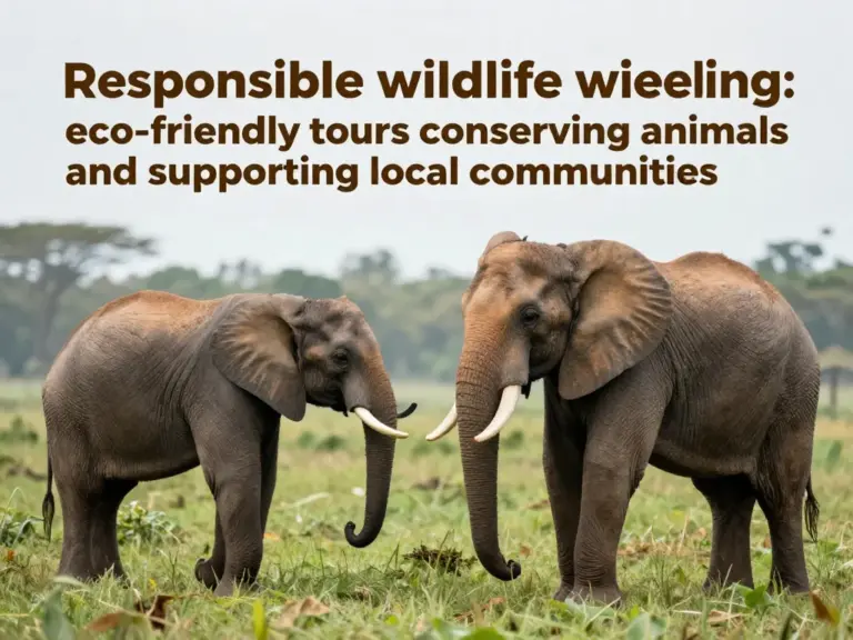 Responsible Wildlife Viewing: Eco-Friendly Practices, Conservation Efforts, and How Tours Support Local Communities