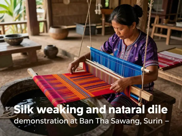 Silk weaving and natural dye at Ban Tha Sawang Surin: A Complete Visitor’s Guide to Tradition, Techniques, and Cultural Experiences