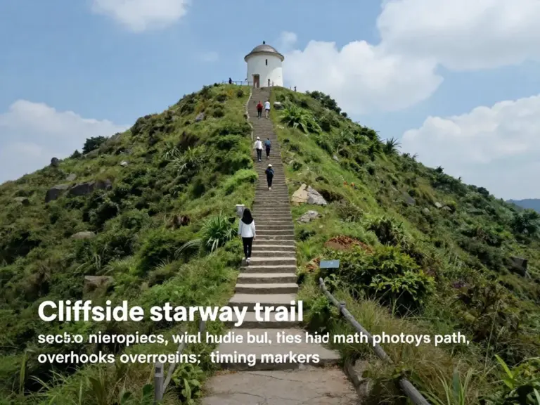 Step-by-step guide to the cliff stairway route: trail sections, viewpoints, estimated timings, and photo spots