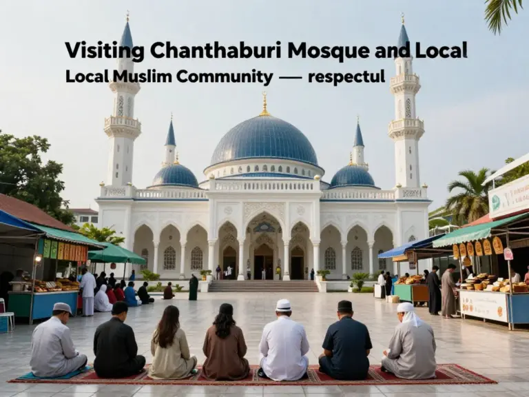Visiting the Chanthaburi Mosque and Local Muslim Community: Etiquette, Unique Features, and Nearby Eats (dress code, prayer times, halal food recommendations)