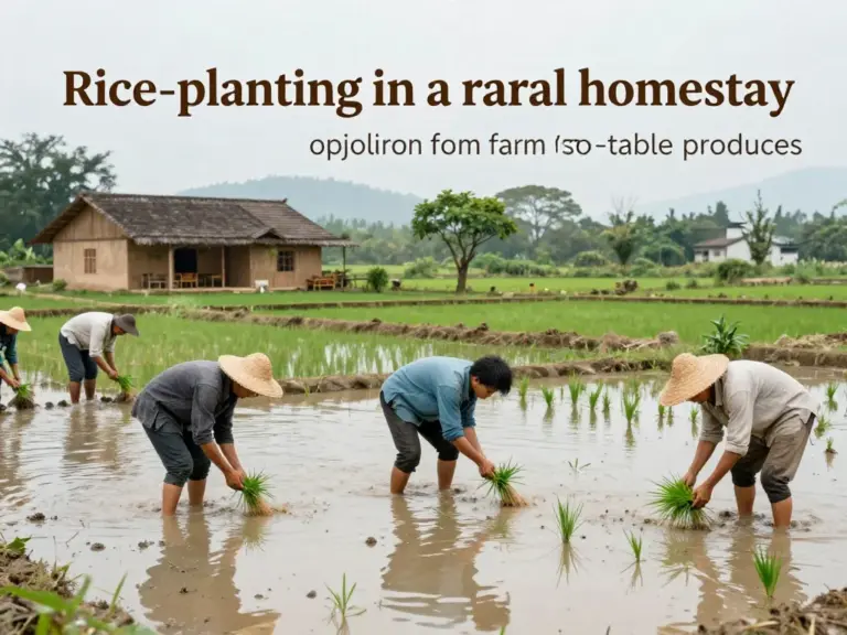 What activities and experiences await — rice planting, farm-to-table meals, homestay routines, and seasonal timing