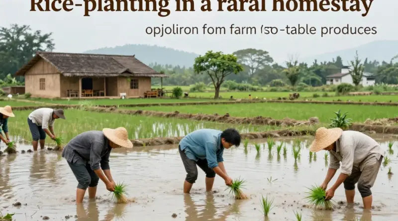 What activities and experiences await — rice planting, farm-to-table meals, homestay routines, and seasonal timing