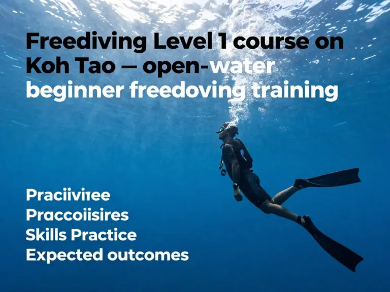 What is Freediving Level 1 on Ko Tao and who should take this course? — course overview, certification goals, prerequisites, and expected outcomes
