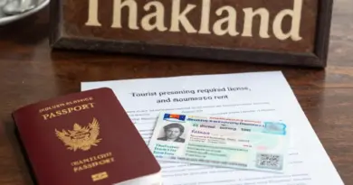 What licenses and documents are legally required (and accepted) for tourists renting a motorbike in Thailand
