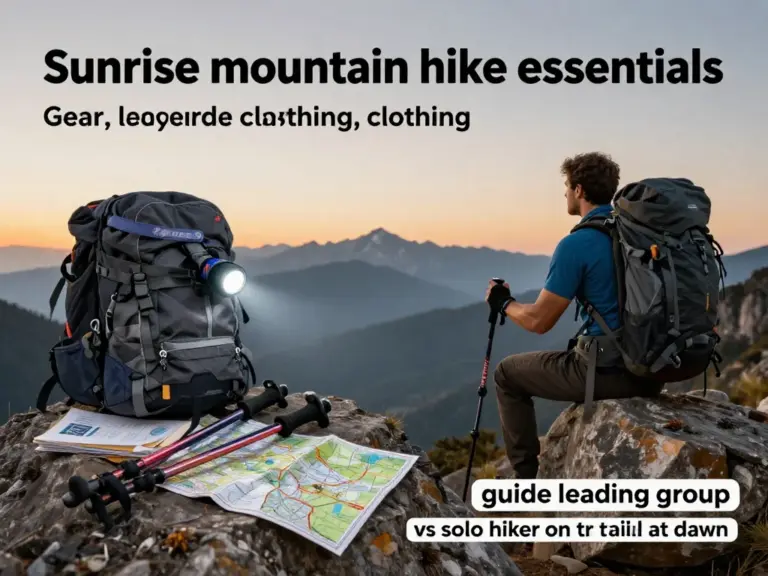 What to Bring and Safety Tips for the Sunrise Hike: Gear, Clothing, Weather, Wildlife, and Guided vs. Solo Treks