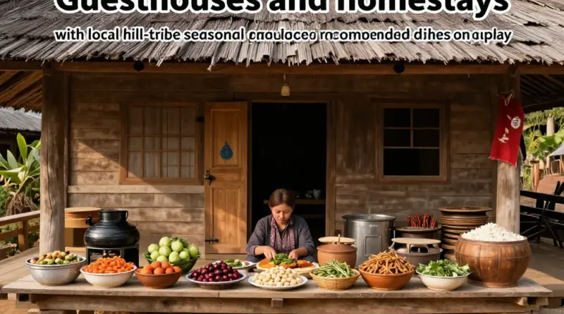 Where to stay and eat: guesthouses, homestays, seasonal hill-tribe produce and recommended local dishes