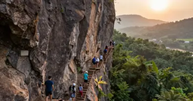 Why visitors choose Wat Phu Tok: overview of location, best times to go, and what makes the cliff stairway unique