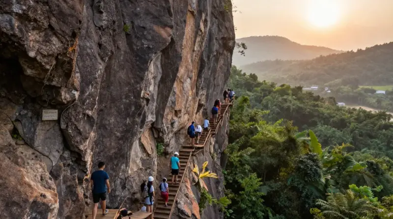 Why visitors choose Wat Phu Tok: overview of location, best times to go, and what makes the cliff stairway unique
