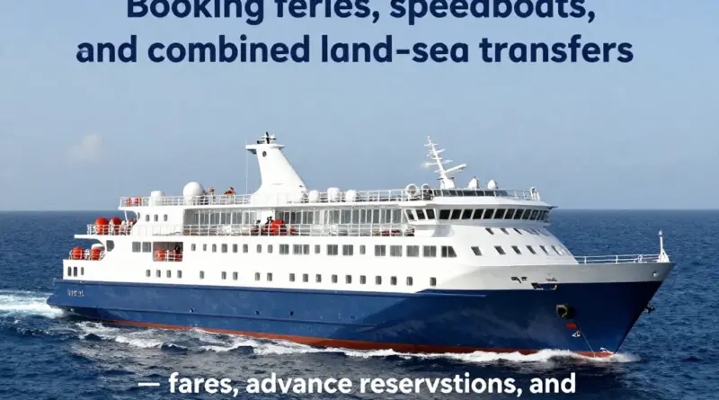 How to book ferries, speedboats, and combined land-sea transfers — fares, advance reservations, and peak-season advice