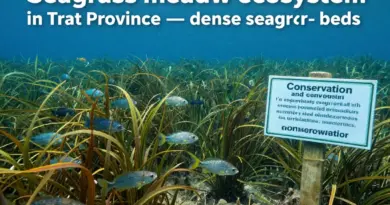 Why Seagrass Meadows Matter — ecosystem services, species to spot (sea grasses, fish, invertebrates), and conservation importance in Trat Province