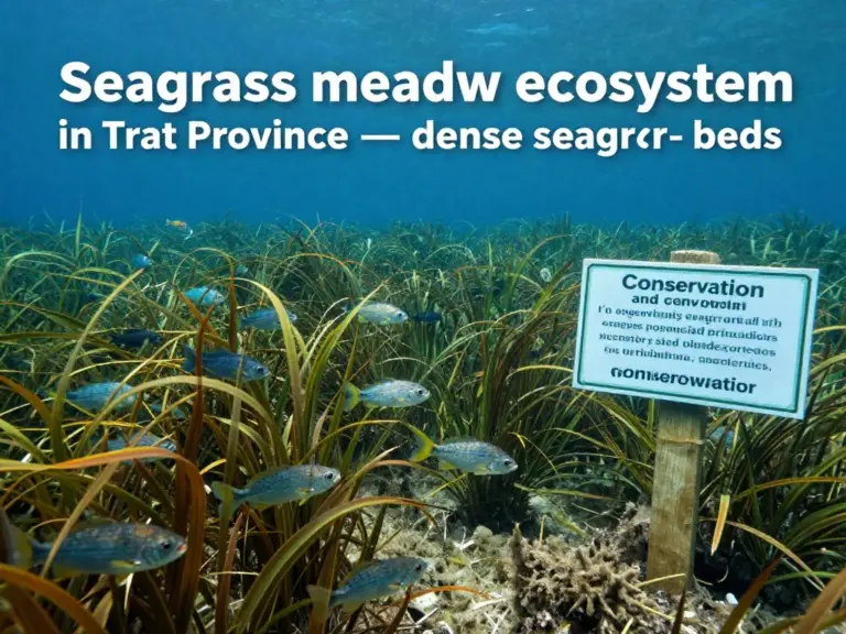 Why Seagrass Meadows Matter — ecosystem services, species to spot (sea grasses, fish, invertebrates), and conservation importance in Trat Province