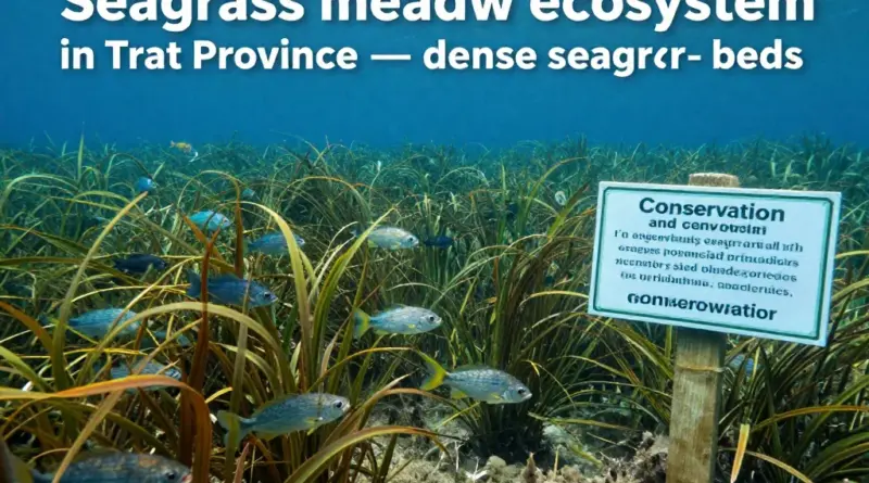 Why Seagrass Meadows Matter — ecosystem services, species to spot (sea grasses, fish, invertebrates), and conservation importance in Trat Province