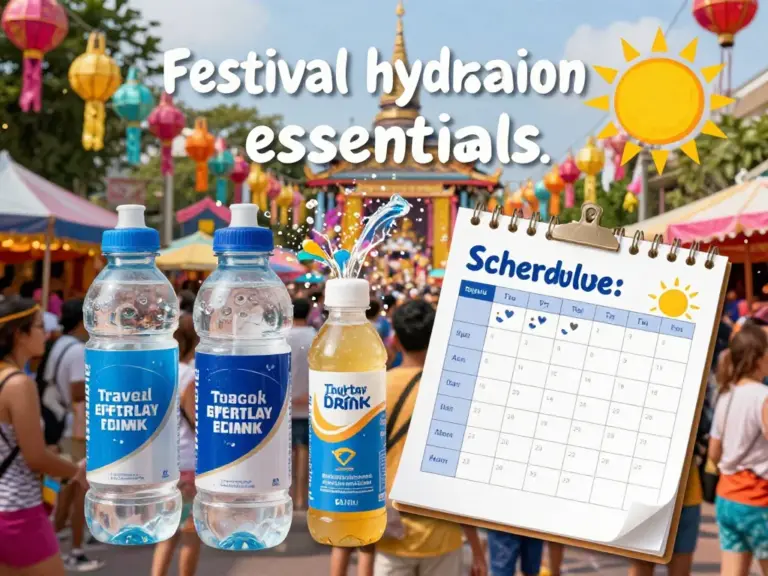 Why hydration matters at Thai festivals and how to plan your fluid intake (electrolytes, water schedule, travel bottles)